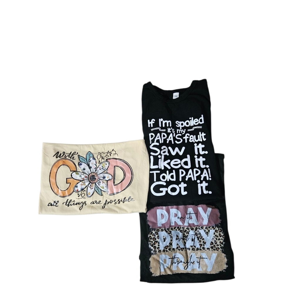 Kids Graphic T-Shirts - Black and Cream